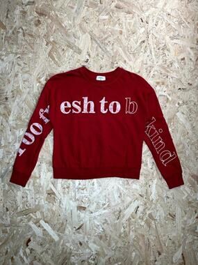Koaj Crewneck Sweatshirt Boys Medium Red Graphic Print Long Sleeve Pullover